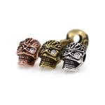Skull Head Beads Antique Skull Spacer Beads 8x12mm - BestBeaded