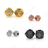 Cube Bead,Metal Square Spacer Beads,Bracelet Charms,DIY Jewelry Findings 7x7mm - BestBeaded