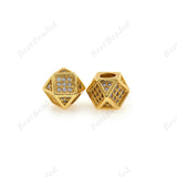 Cube Bead,Metal Square Spacer Beads,Bracelet Charms,DIY Jewelry Findings 7x7mm - BestBeaded