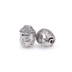 Buddha Head Beads-Happy Buddha Bead-Gold Buddha Head-Buddhist Jewelry   11x14x10mm