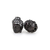 Buddha Head Beads-Happy Buddha Bead-Gold Buddha Head-Buddhist Jewelry   11x14x10mm