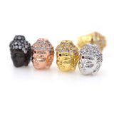 Buddha Head Beads-Happy Buddha Bead-Gold Buddha Head-Buddhist Jewelry   11x14x10mm
