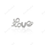 Love Charms,Love Connector/Links,CZ Delicate Love Spacer Charm,DIY Jewelry Accessories 17x8mm - BestBeaded