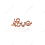Love Charms,Love Connector/Links,CZ Delicate Love Spacer Charm,DIY Jewelry Accessories 17x8mm - BestBeaded