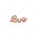 Love Charms,Love Connector/Links,CZ Delicate Love Spacer Charm,DIY Jewelry Accessories 17x8mm - BestBeaded
