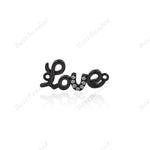 Love Charms,Love Connector/Links,CZ Delicate Love Spacer Charm,DIY Jewelry Accessories 17x8mm - BestBeaded