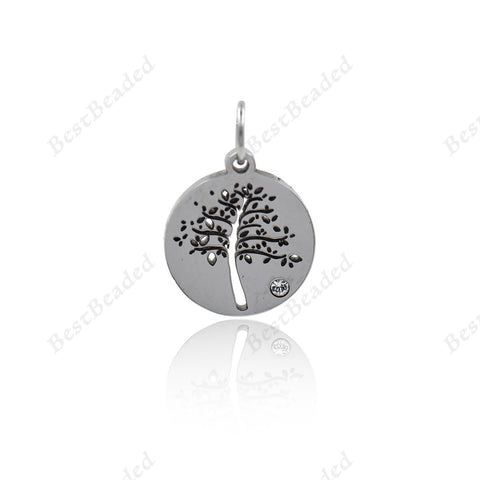 Stainless Steel Tree of Life Pendant,Family Tree Jewelry 12mm - BestBeaded