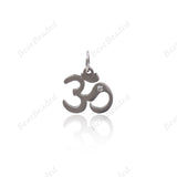 Stainless Steel OM Mandala Yoga Pendant Accessory 11x11mm - BestBeaded