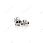 Tiny Skull Head Beads,Mini Skeleton Loose Spacer Beads for Original Jewelry Making 4x6mm - BestBeaded