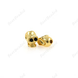 Tiny Skull Head Beads,Mini Skeleton Loose Spacer Beads for Original Jewelry Making 4x6mm - BestBeaded