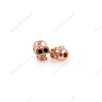 Tiny Skull Head Beads,Mini Skeleton Loose Spacer Beads for Original Jewelry Making 4x6mm - BestBeaded