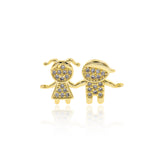 Gold Filled Kids Charm,Boy Charm,Girl Charm,Kids Pendant,Wholesale Charms for Jewelry Making    25x14mm