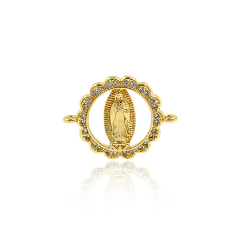 Virgin Mary Connector,Brass Bead Link,Bracelet Charm for Jewelry Making 21x16mm - BestBeaded