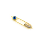 Evil Eye Connector Charms,Brass Link,Blue Eye,diy Handmade Accessory 44x9mm - BestBeaded