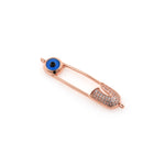 Evil Eye Connector Charms,Brass Link,Blue Eye,diy Handmade Accessory 44x9mm - BestBeaded