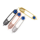 Evil Eye Connector-CZ Gold Evil Eye, Dainty Minimalist Jewelry Supply   44x9x5mm