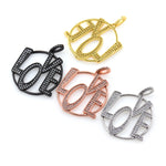 Openwork Love Pendant Spacer Beads DIY Jewelry Making 28x31mm - BestBeaded