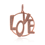 Openwork Love Pendant Spacer Beads DIY Jewelry Making 28x31mm - BestBeaded