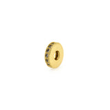 Disc Micro-Pavé Spacer Beads-Suitable For Bracelet Accessories