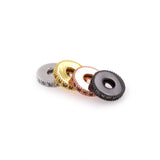 Disc Micro-Pavé Spacer Beads-Suitable For Bracelet Accessories