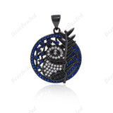 Panda Pendant,Multi-color CZ Stone Animal Necklace Charms,DIY Handmade Accessory 20x23mm - BestBeaded