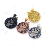 Panda Pendant,Multi-color CZ Stone Animal Necklace Charms,DIY Handmade Accessory 20x23mm - BestBeaded