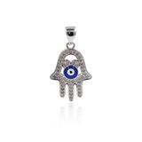 Hamsa Pendant, Hand of Fatima , Gold Plated Hamsa Eye Pendant , Hamsa necklace,    13x20mm