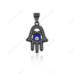 Hamsa Hand Evil Eye Pendant Faith Charms 13x20mm - BestBeaded