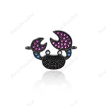 Crab Connector,Multi-color CZ/Crystal Marine Life Charm,DIY Jewelry Making Supplies 21x16mm - BestBeaded