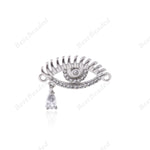 Evil Eye Connector,CZ Stone Eye Pendant,Bracelet Charms,Jewelry Accessory 21x10mm - BestBeaded