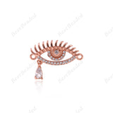 Evil Eye Connector,CZ Stone Eye Pendant,Bracelet Charms,Jewelry Accessory 21x10mm - BestBeaded