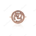 OM Yoga Connector Charm,Necklace Pendant,DIY Bracelet Jewelry Findings 22x17mm - BestBeaded