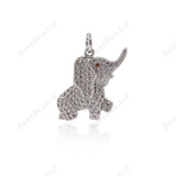 Elephant Pendant,Animal Jewelry Charms,Plated Brass Spacer Bead,DIY Accessory 20x18mm - BestBeaded