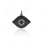Evil Eye Pendant Plated Metal Bead DIY Jewelry Findings 21x16mm - BestBeaded