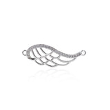 Angel Wings Charm,Wing Connector DIY Jewelry Findings 28x9mm - BestBeaded