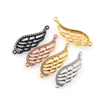 Angel Wings Charm,Wing Connector DIY Jewelry Findings 28x9mm - BestBeaded