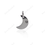 Moon Charm,Stainless Steel Crescent Pendant Accessories 8x12mm - BestBeaded