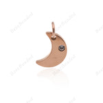 Moon Charm,Stainless Steel Crescent Pendant Accessories 8x12mm - BestBeaded
