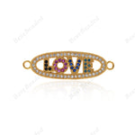 Love Connector,Oval Shape Pendant,Bracelet Charms,DIY Jewelry Accessory 32x10mm - BestBeaded