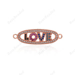 Love Connector,Oval Shape Pendant,Bracelet Charms,DIY Jewelry Accessory 32x10mm - BestBeaded