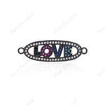 Love Connector,Oval Shape Pendant,Bracelet Charms,DIY Jewelry Accessory 32x10mm - BestBeaded