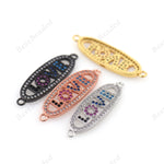Love Connector,Oval Shape Pendant,Bracelet Charms,DIY Jewelry Accessory 32x10mm - BestBeaded