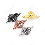Bee Wasp Connector,Insect Charm,Bracelet Links,Plated Brass Beads,DIY Jewelry Supplies 22x12mm - BestBeaded