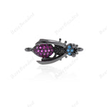 Housefly Bee Connector,Multi-color CZ Insect Pendant,DIY Jewelry Findings 22x10mm - BestBeaded