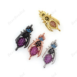 Housefly Bee Connector,Multi-color CZ Insect Pendant,DIY Jewelry Findings 22x10mm - BestBeaded