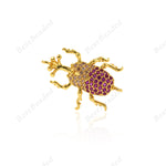 Beetle Pendant Charm Connector/Link Spacer Beads 25x20mm - BestBeaded