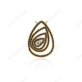 Evil Eye Pendant CZ Stone Drop Shape Connector Supplies 18x25mm - BestBeaded