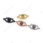 Evil Eye Connector Jewelry Spacer Links 26x13mm - BestBeaded