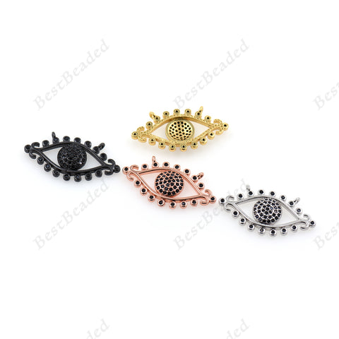 Evil Eye Connector Jewelry Spacer Links 26x13mm - BestBeaded