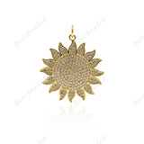 Shiny Sun Pendant Sun Necklace Charms Jewelry Accessories 26mm - BestBeaded